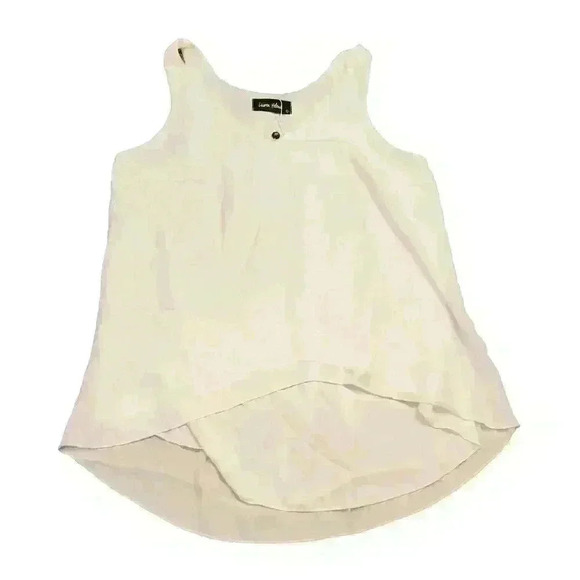 Lauren Helena Sleeveless V-Neck Shell Blouse in Off White, Sz Large, NEW NWT $58 - Picture 2 of 8